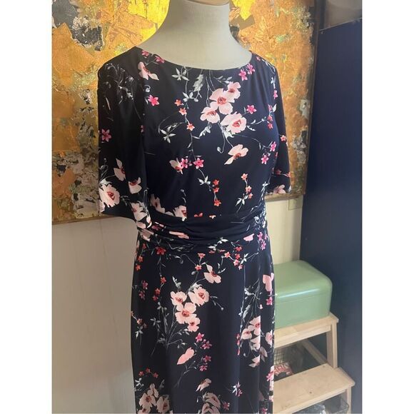 NWT sample, Jessica Howard Dress Short Sleeve Floral Size 14 - Picture 3 of 9